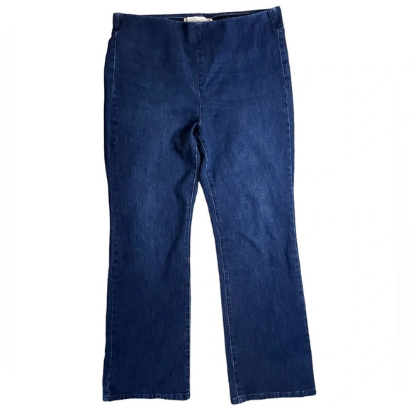Soft Surroundings The Ultimate Denim Pull-On Bootcut Jeans Women’s Size Large - Picture 1 of 6
